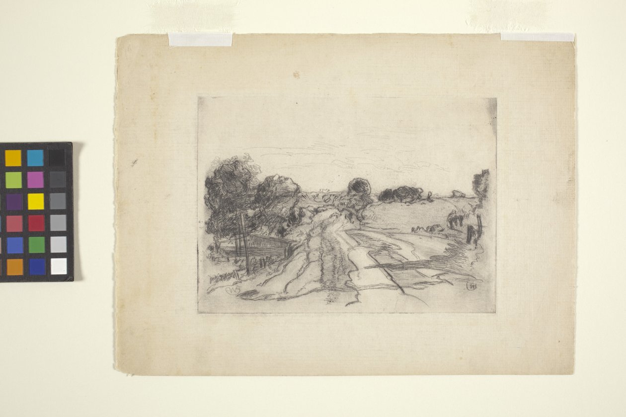 Landskap med strøm (etsing) av William Forsyth