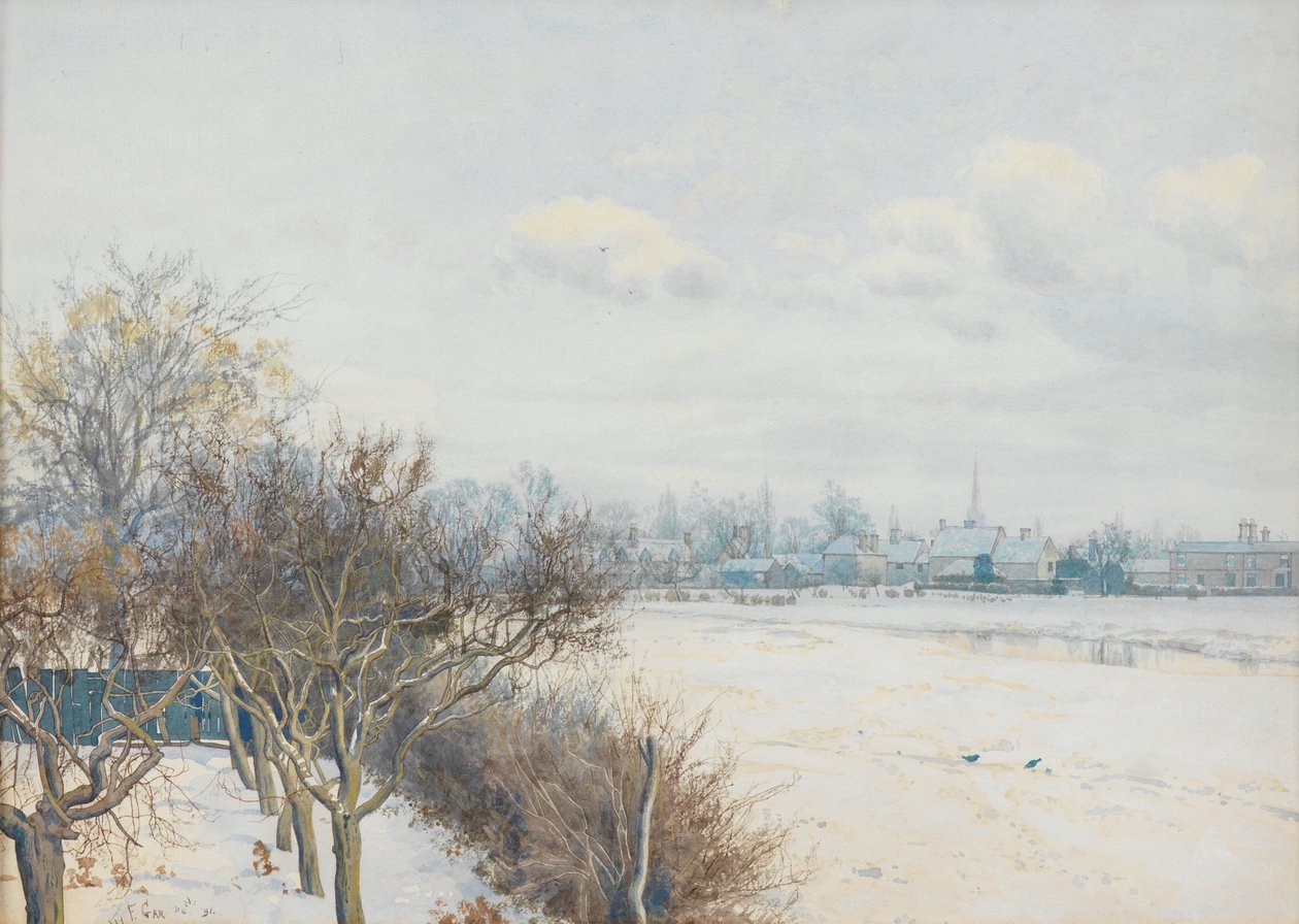 Vinter i Ouse-dalen, 1891 av William Fraser Garden