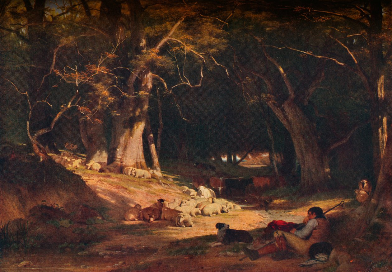 The Mid Day Retreat, c1845 av William Frederick Witherington