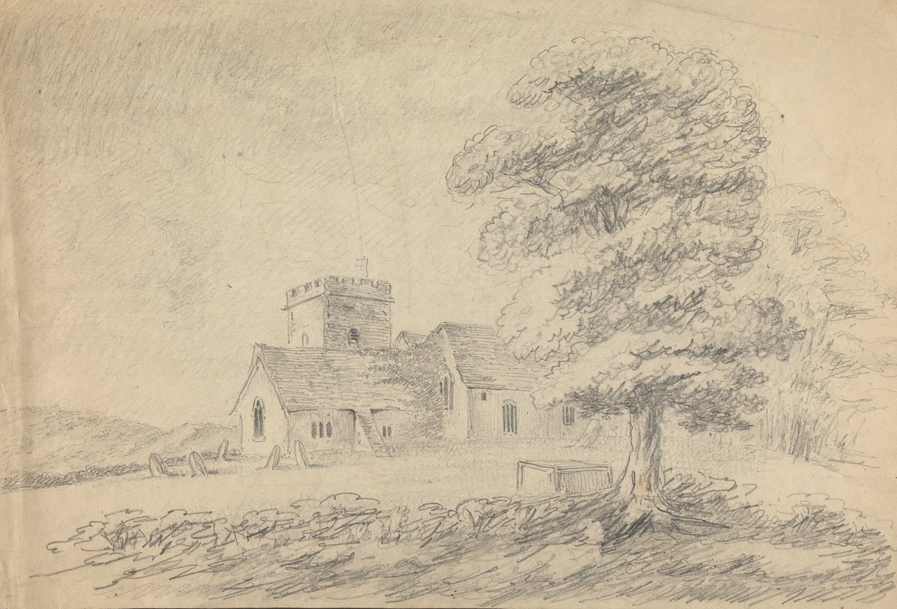 Utsikt over Boldre kirke av William Gilpin