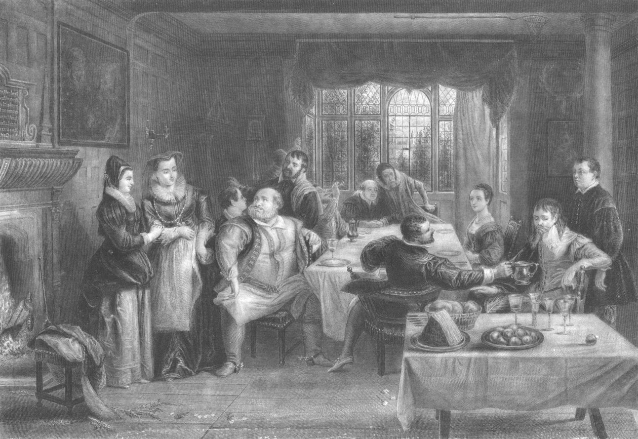 Falstaff og hans venner, 1868. av William Greatbach
