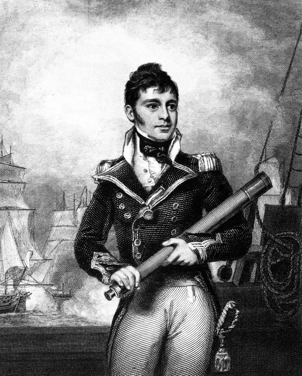Sir William Hoste, ca. 1833 av William Greatbach