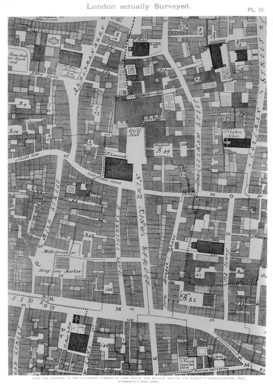 London faktisk Surveyed, 1677 1886. av William Griggs