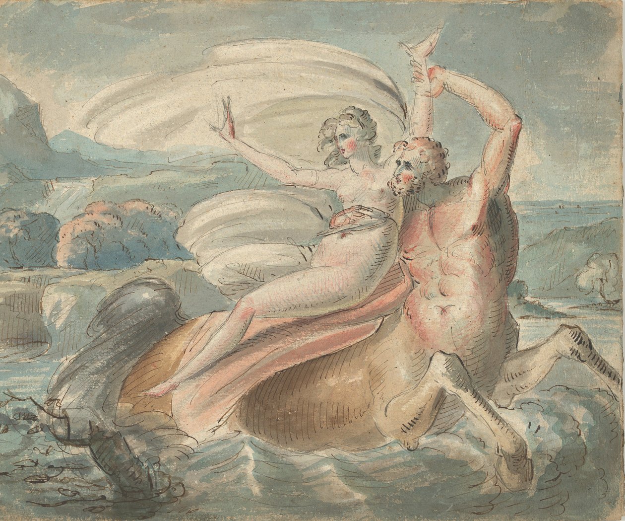 Bortføringen av Deianira, 1770-80. av William Hamilton