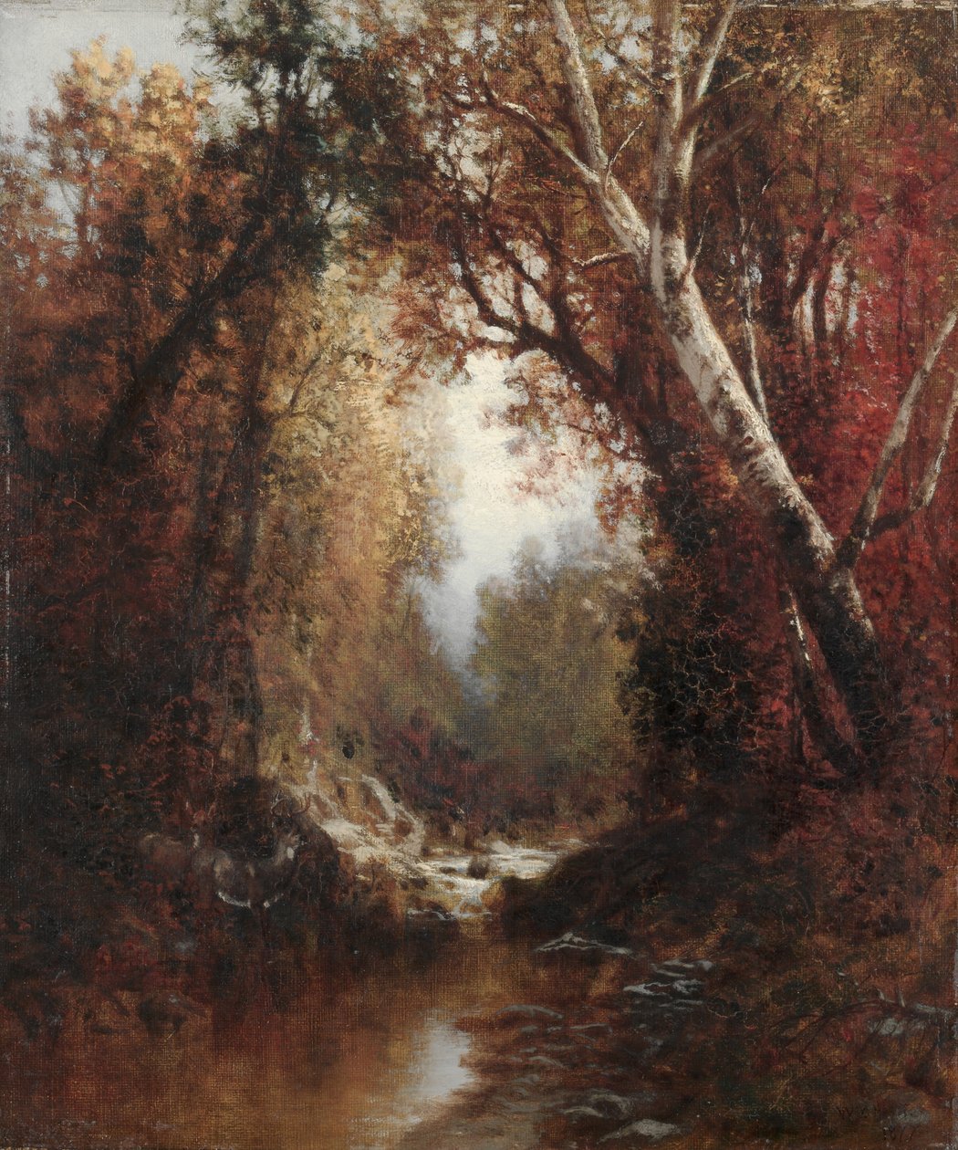 Høstscene i Adirondacks, 1877. av William Hart