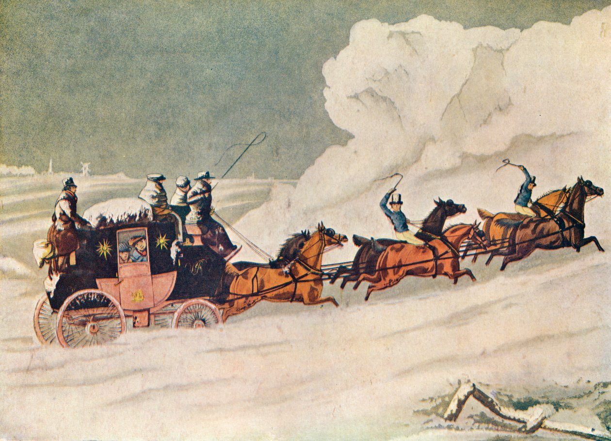 Devonport Mail nær Amesbury, 1907 av William Havell