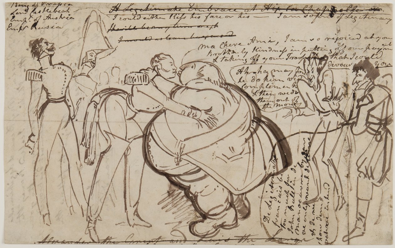 Et kyss på kongressen, 1818 av William Heath