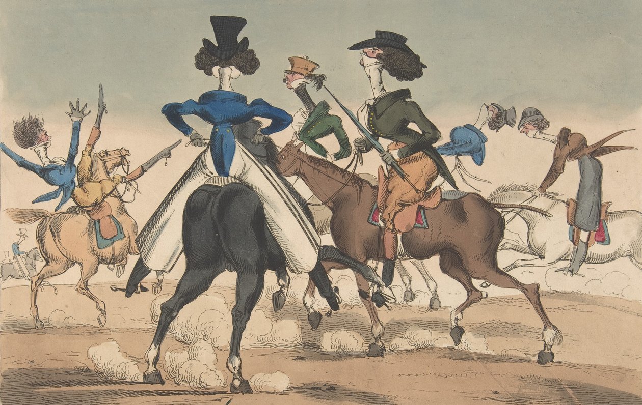 Dandies i Rotten Row, 21. januar 1819. av William Heath