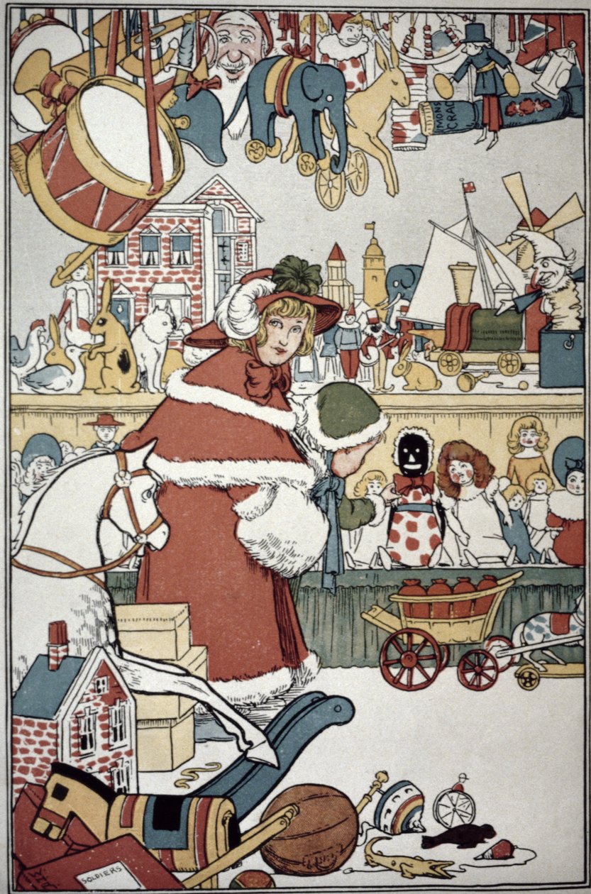 Leker til jul, ca.1900 av William Heath Robinson