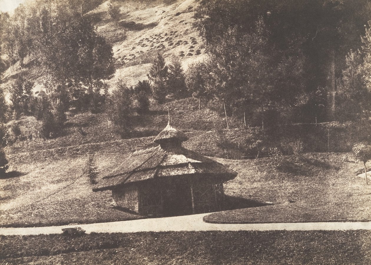Rustikk paviljong i Eaux-Bonnes, 1854. av William Henri Gebhard.
