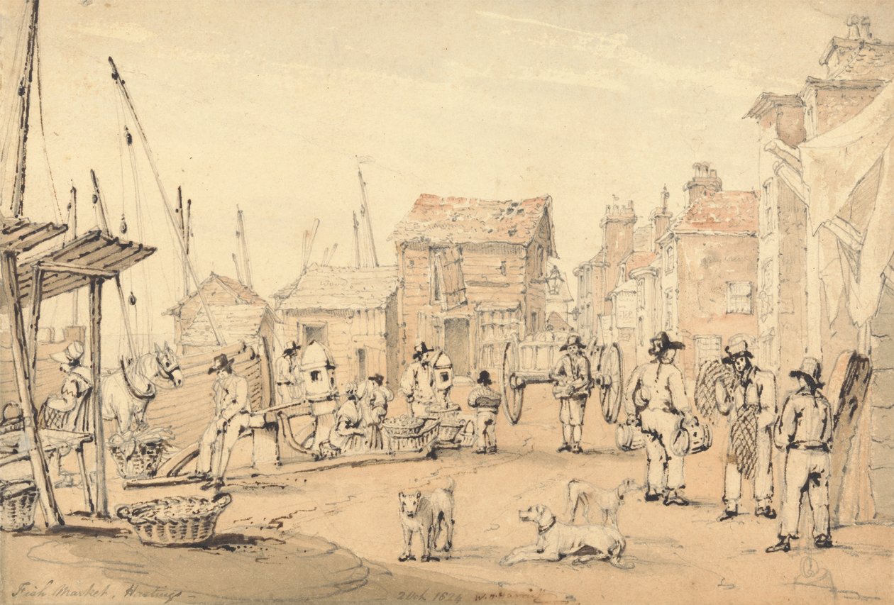 Fiskemarked, Hastings av William Henry Harriott