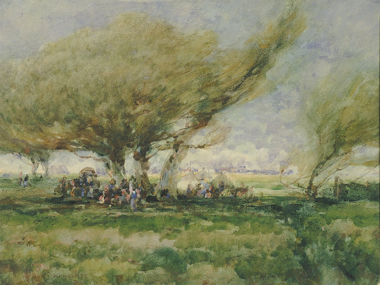 En sigøynerleir, n.d. av William Henry Holmes