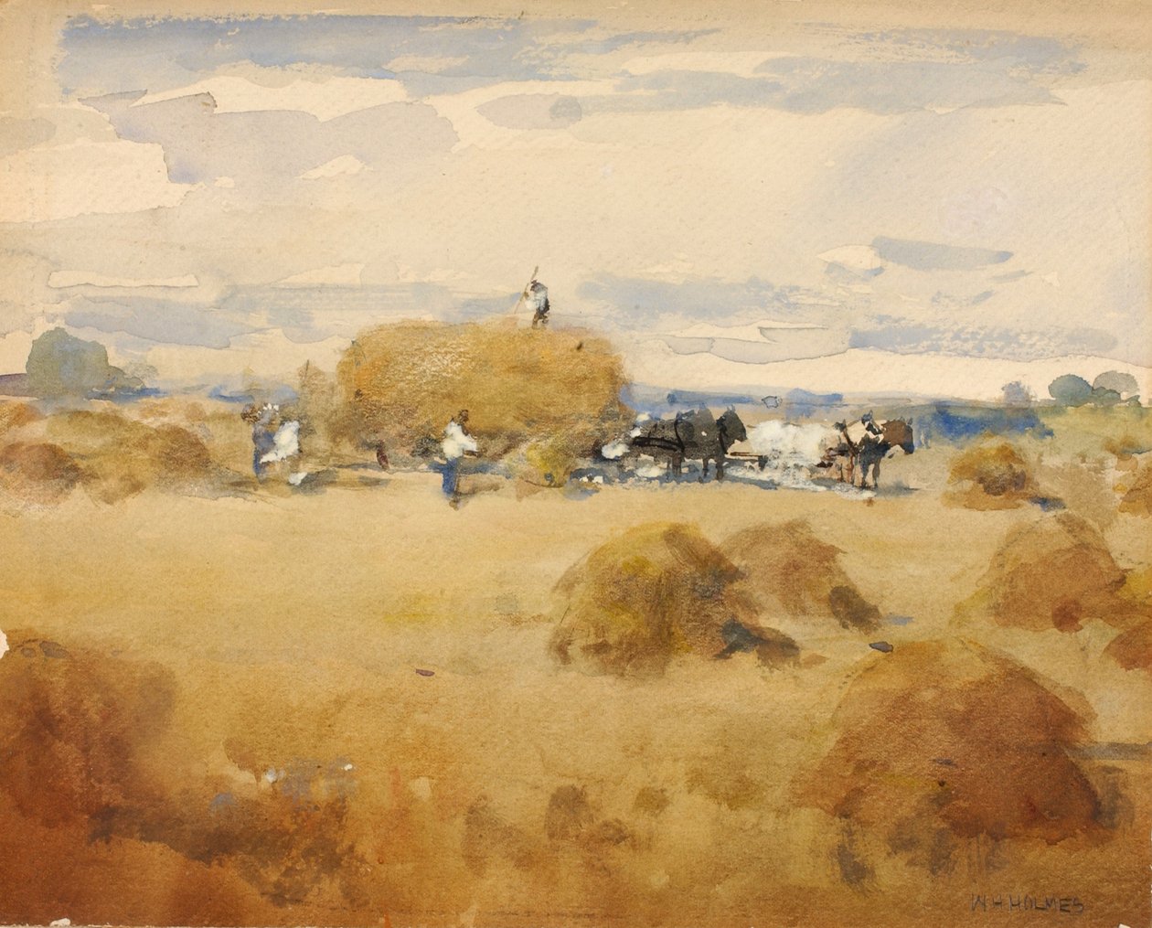 Haymaking Scene, n.d. av William Henry Holmes