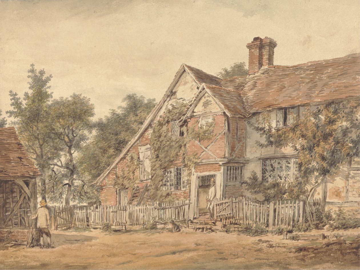 Et gårdshus av William Henry Hunt