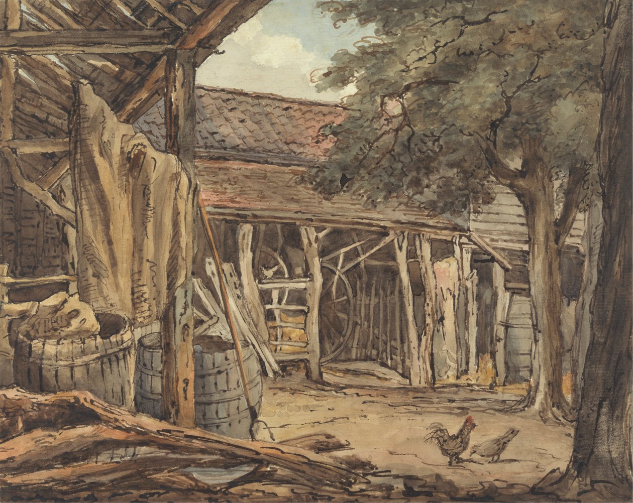 Et gårdstun av William Henry Hunt