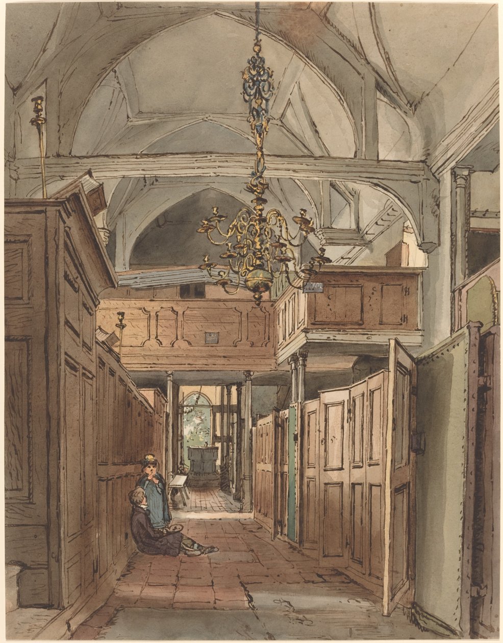 Interiøret i Bushey Church av William Henry Hunt