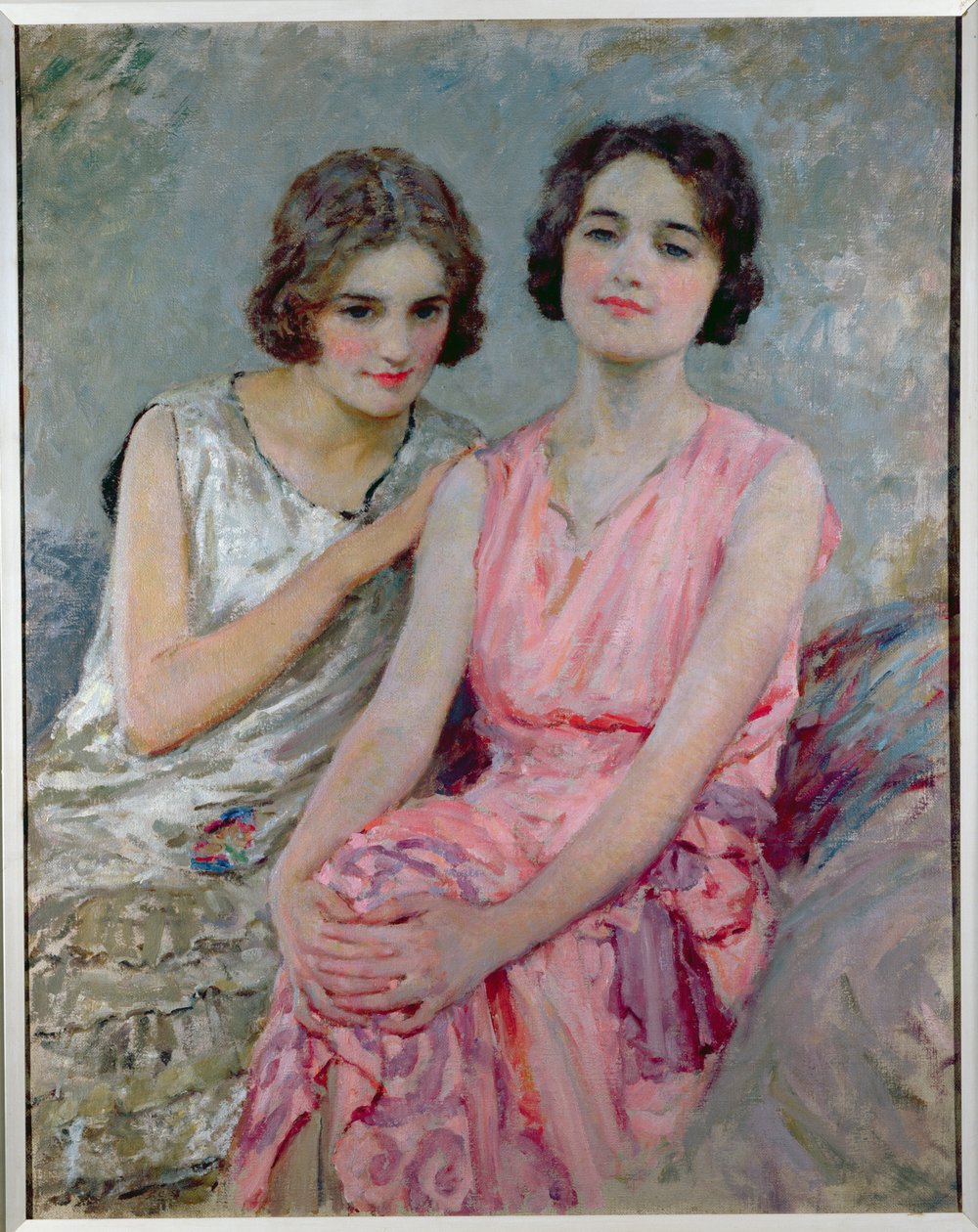 To unge kvinner sittende av William Henry Margetson