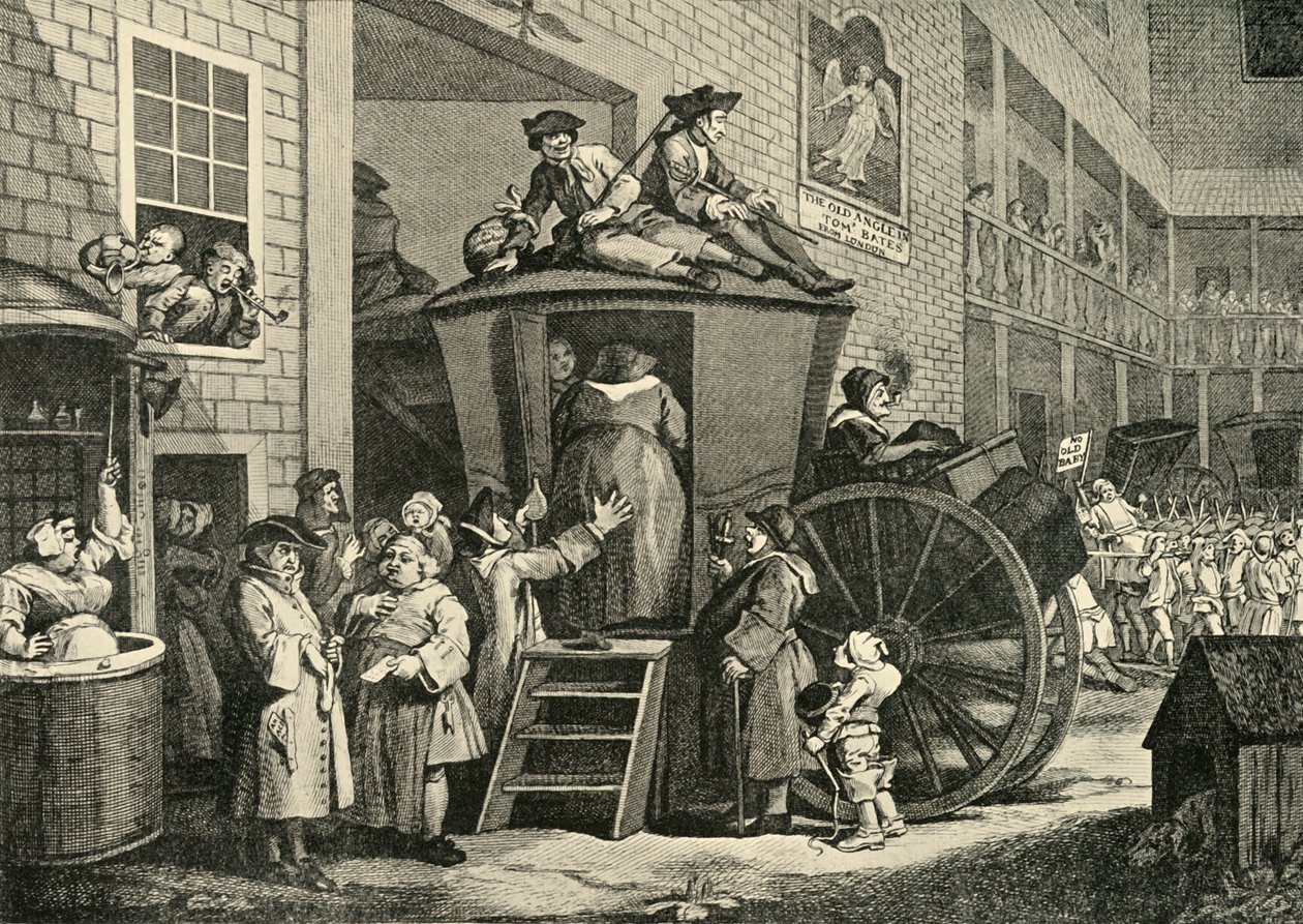 A Country Inn Yard, 1747, 1925. av William Hogarth