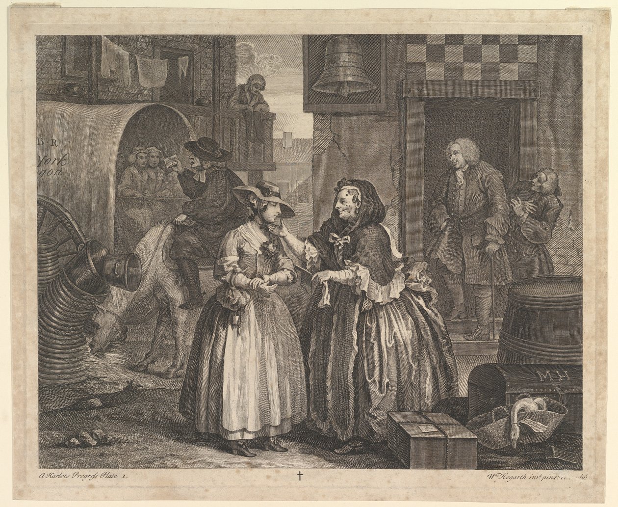 A Harlots Progress, plate 1, april 1732. av William Hogarth