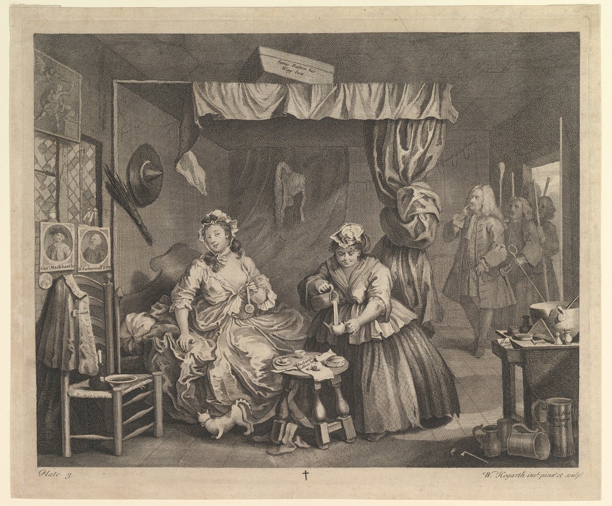 A Harlots Progress, plate 3, april 1732. av William Hogarth