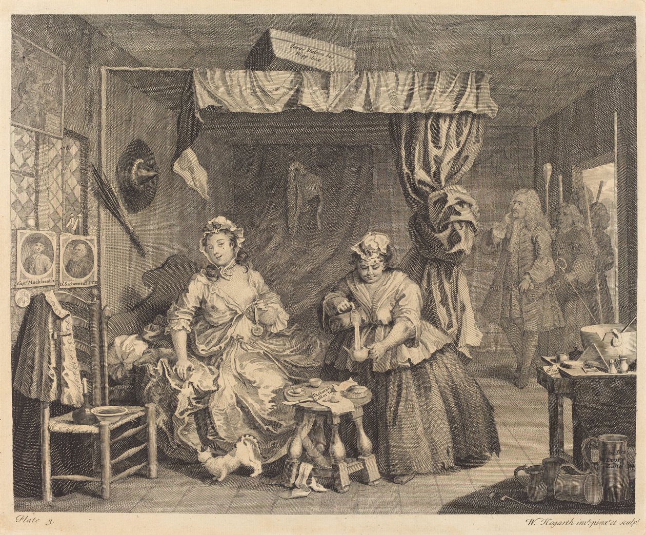 En skjøges fremgang: pl.3 av William Hogarth