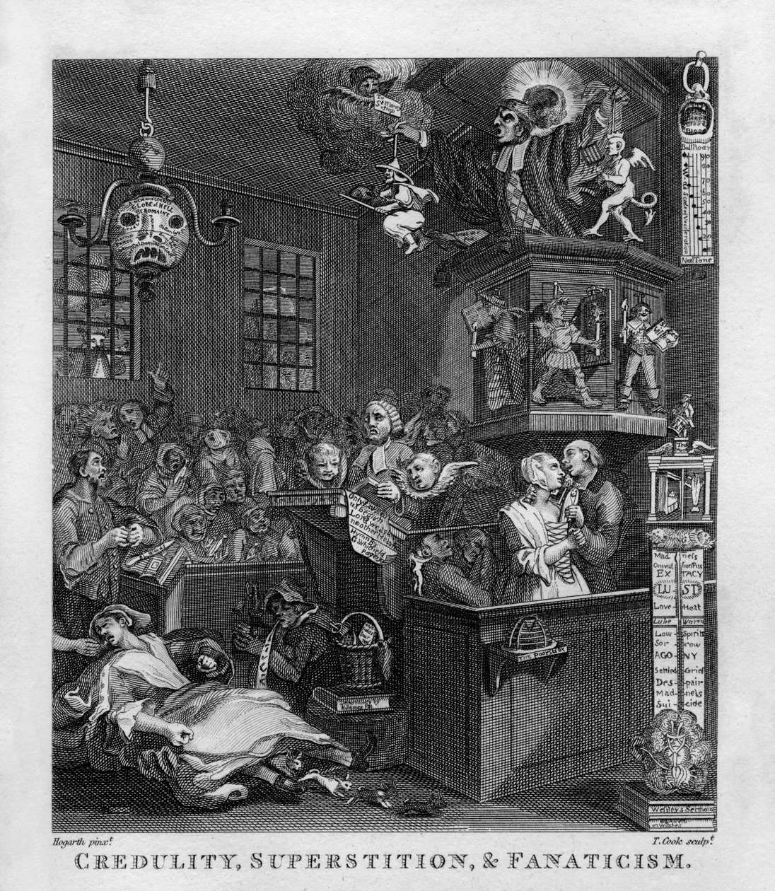godtroenhet, overtro og fanatisme av William Hogarth av William Hogarth