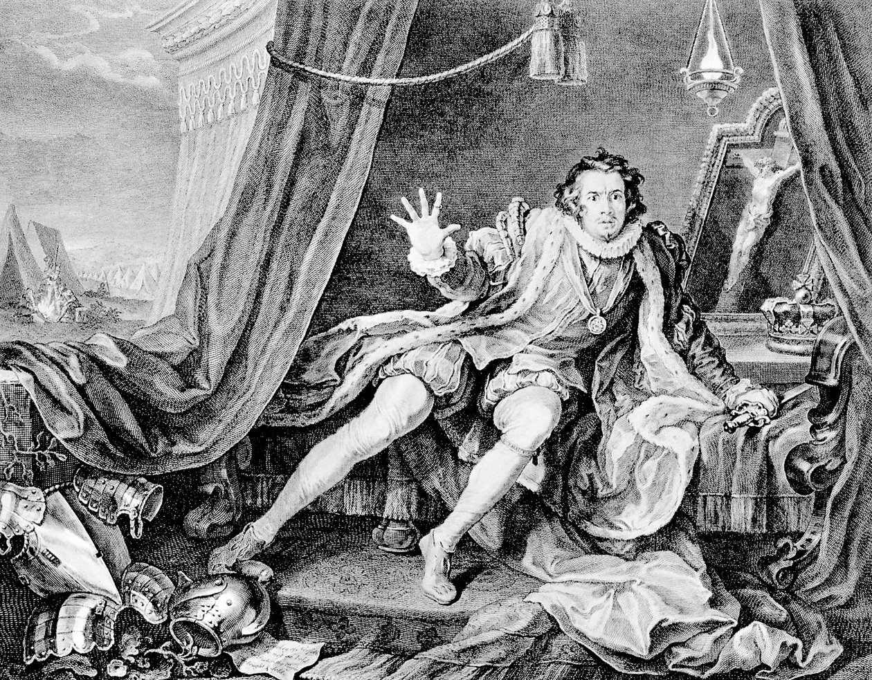 David Garrick som Richard III, 1746. av William Hogarth