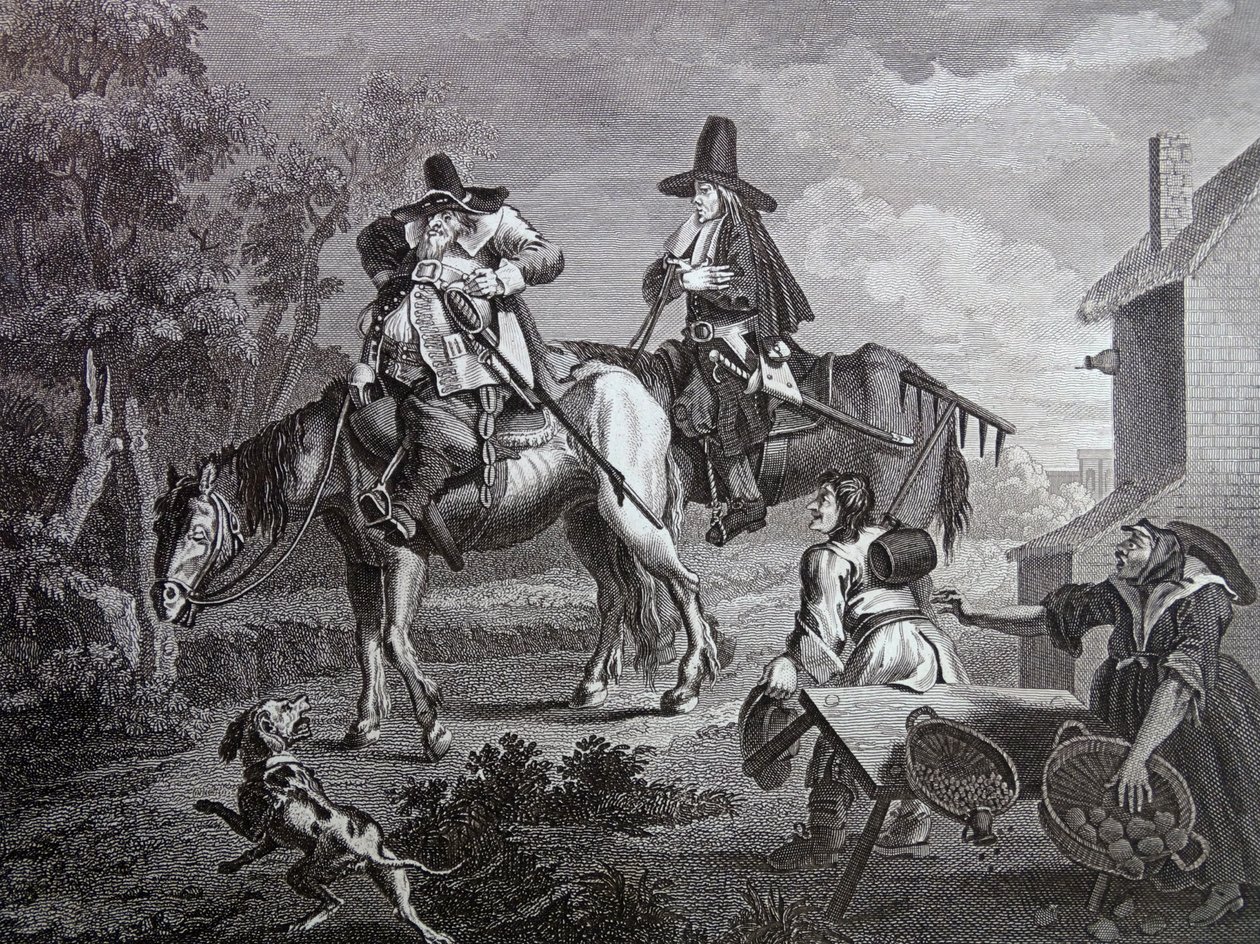 Frontispice til Samuel Butlers "Hudibras" av William Hogarth