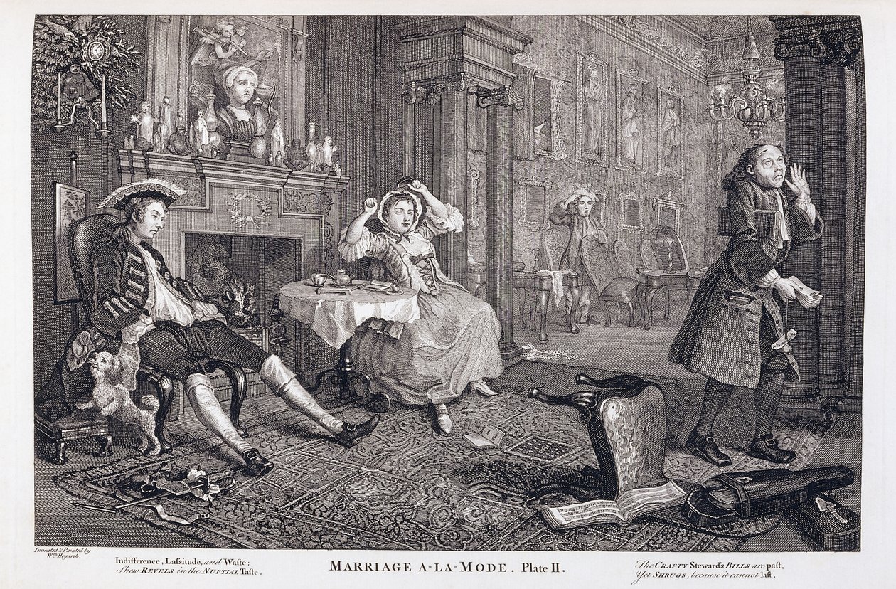 Ekteskap a la Mode av William Hogarth