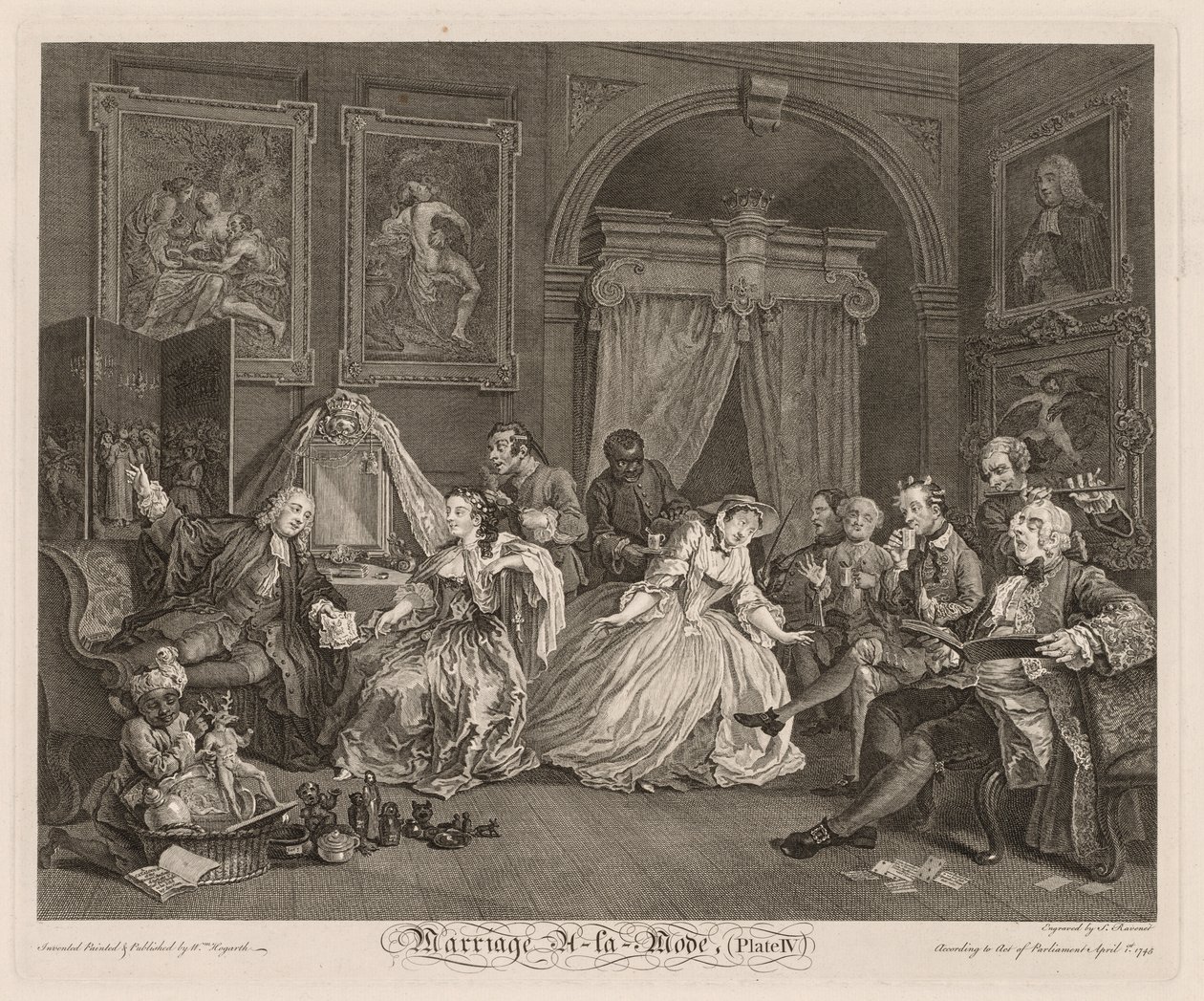 Fasjonabelt ekteskap: Toalettscenen av William Hogarth