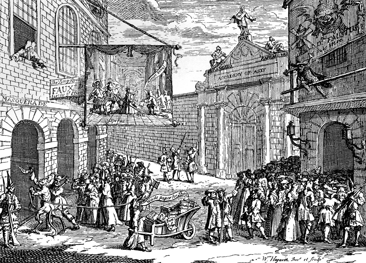 Maskerader og operaer, 1724. av William Hogarth