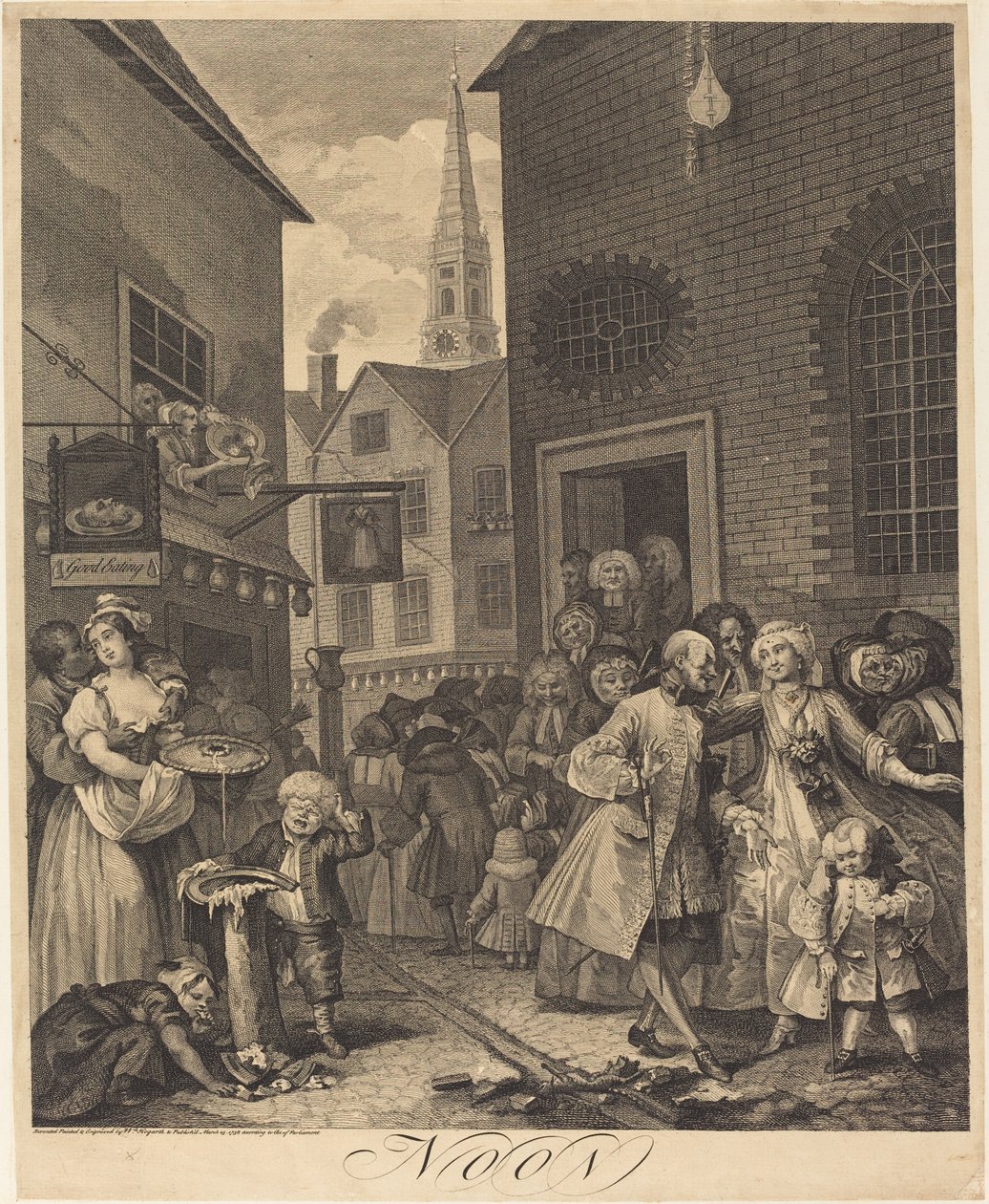 Middagstid av William Hogarth