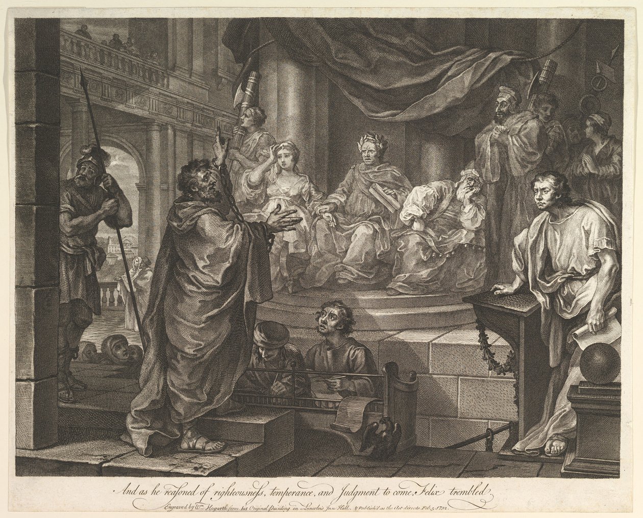 Paul Before Felix, 5. februar 1752. av William Hogarth