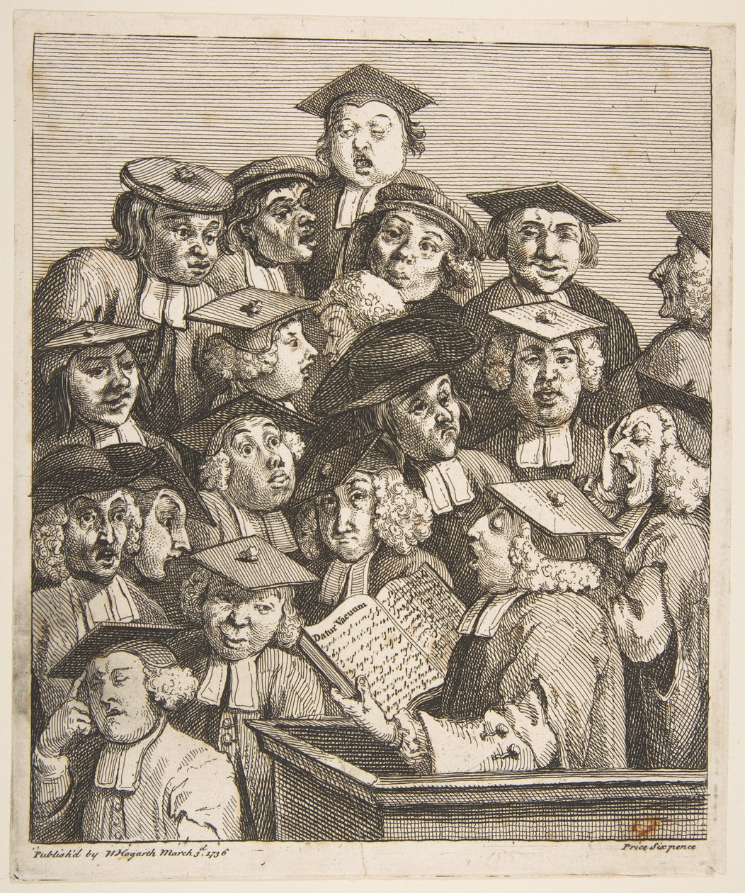 Forskere ved en forelesning, 3. mars 1736. av William Hogarth