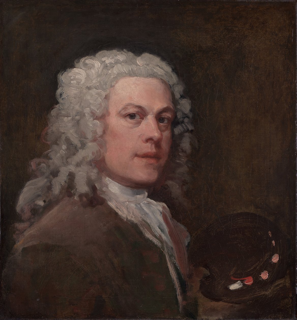 Selvportrett, ca. 1735. av William Hogarth