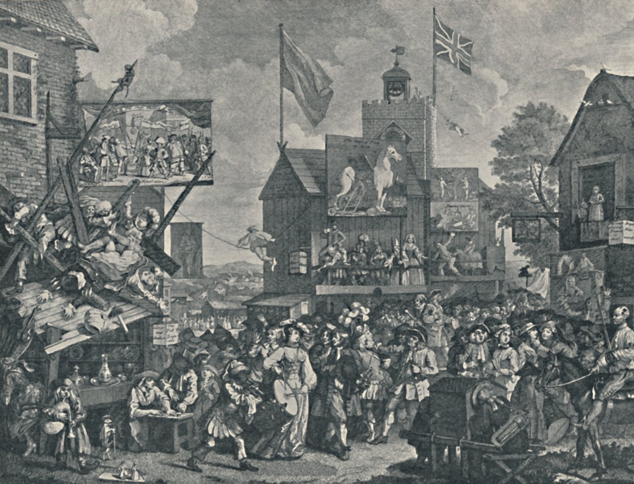 Southwark Fair, 1733, 1920 av William Hogarth