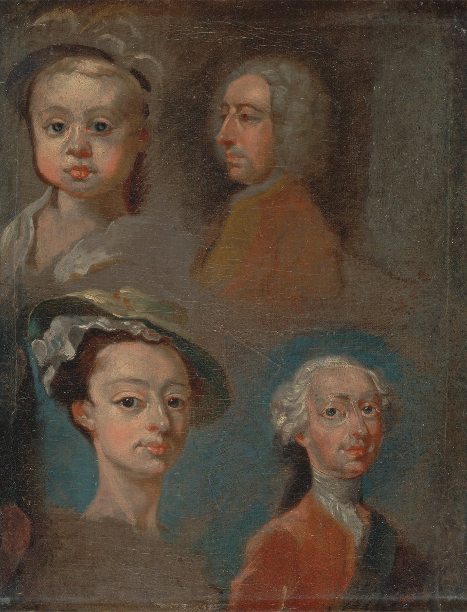 Studier av hoder, ca. 1733. av William Hogarth