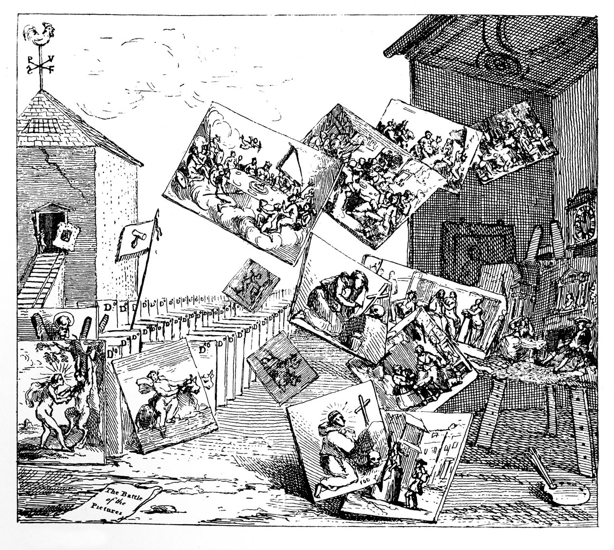 Slaget om bildene, 1745. av William Hogarth