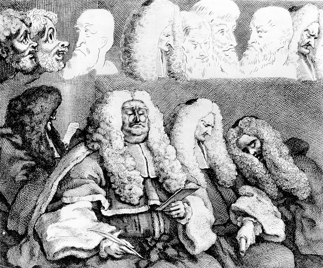 Benken, 1758. av William Hogarth