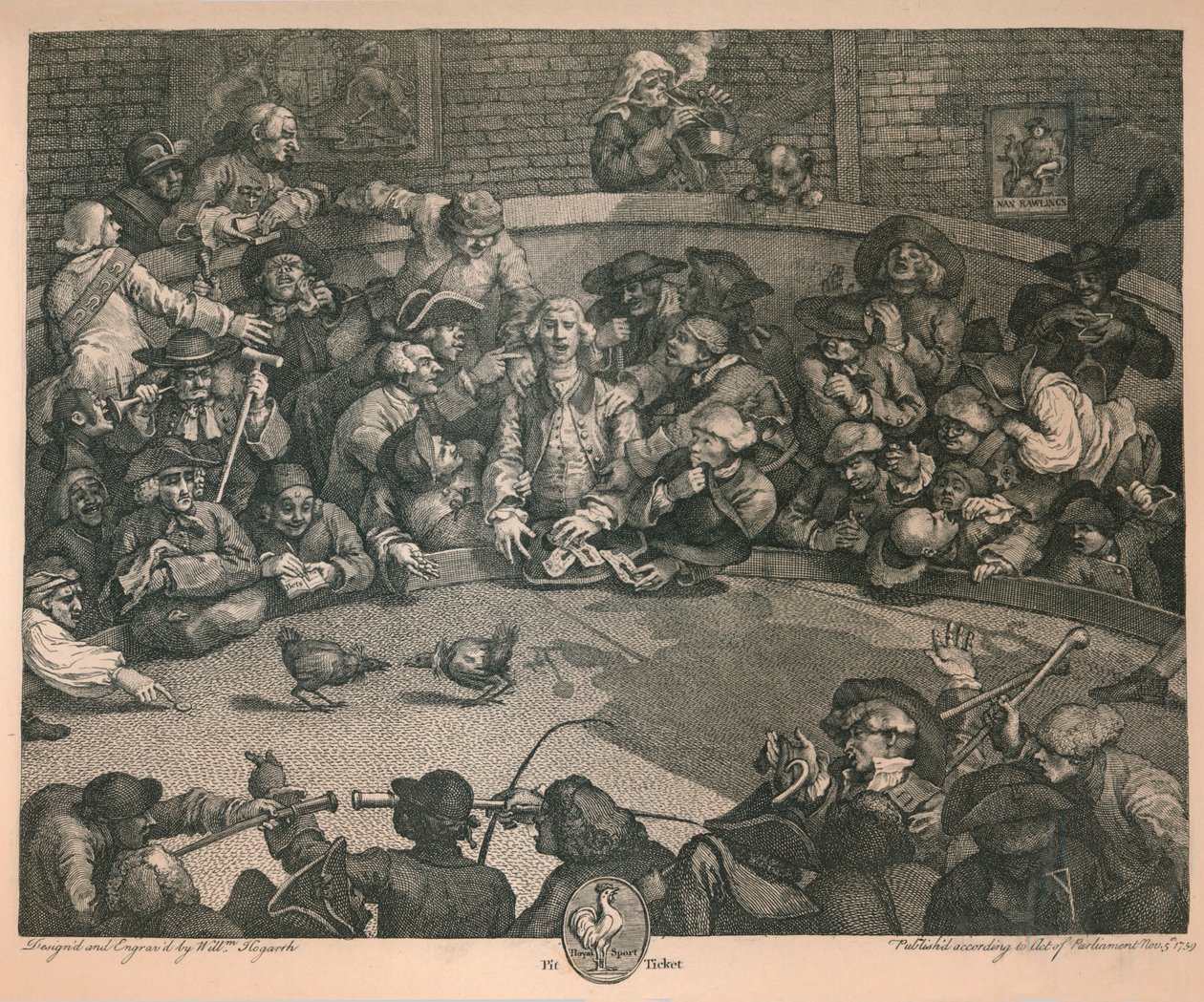 Cock-pit, 1759. av William Hogarth