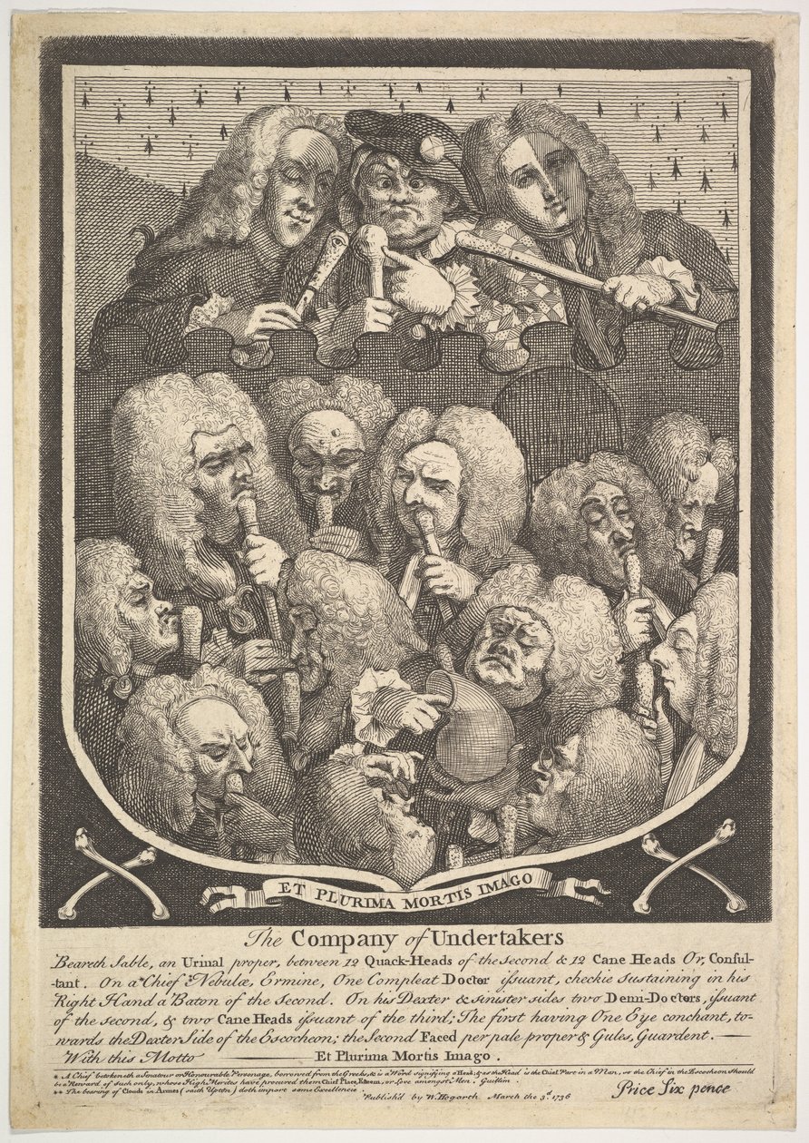 The Company of Undertakers, 3. mars 1736. av William Hogarth