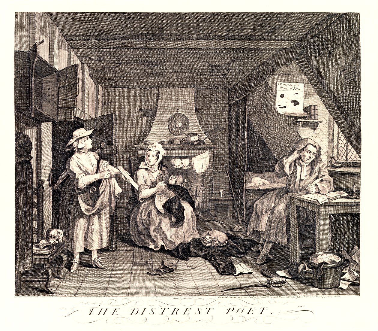 The Distrest Poet, 1741 av William Hogarth