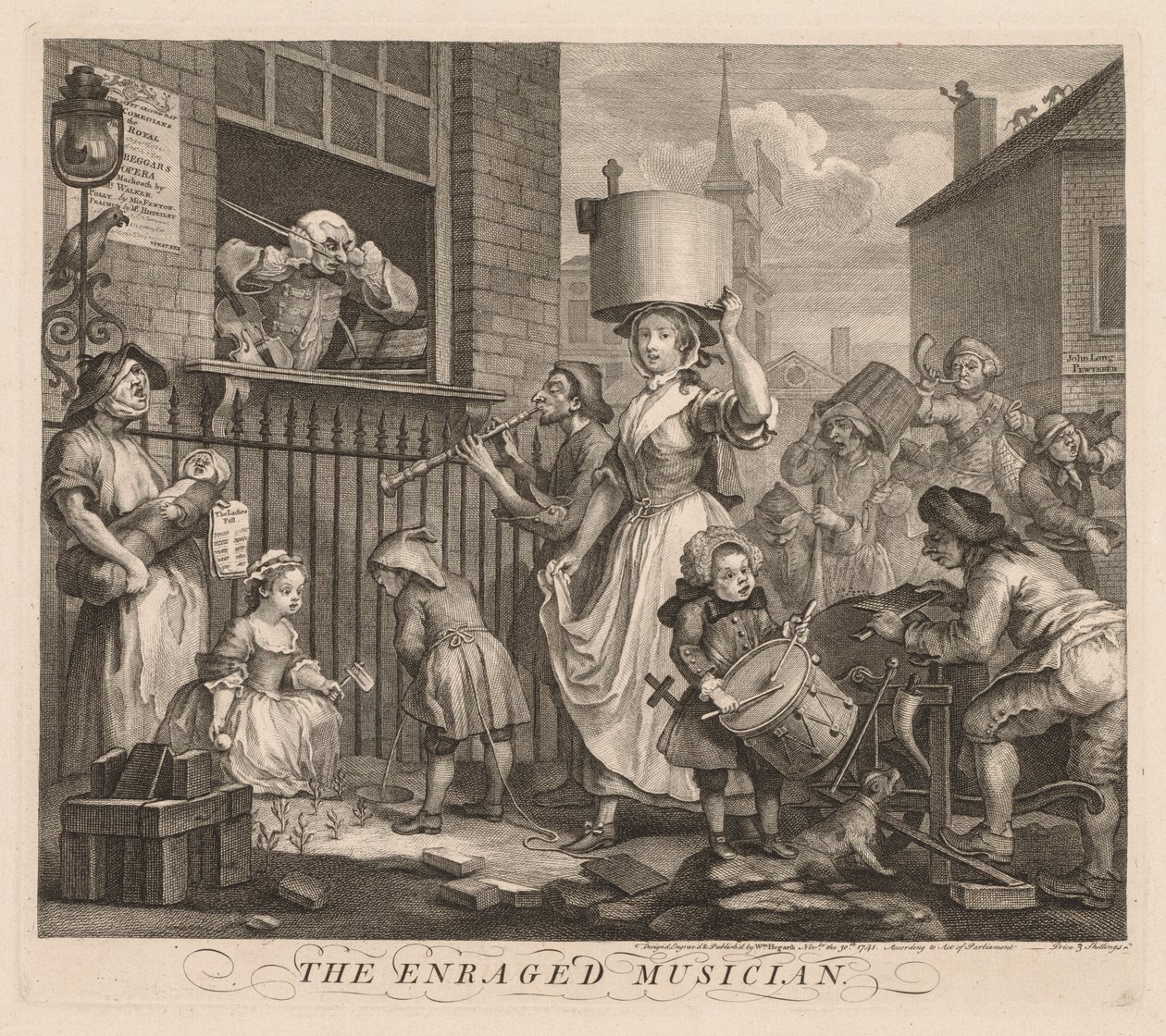 Den rasende musikeren av William Hogarth