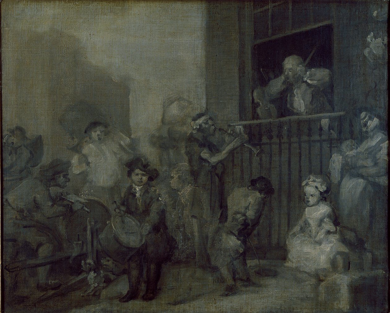 Den rasende musikeren, c1741 av William Hogarth