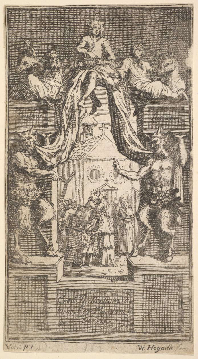 The New Metamorphosis: Frontispice, Vol. 1, 1724. av William Hogarth