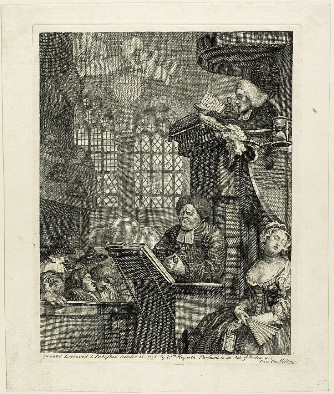 Den sovende menighet av William Hogarth