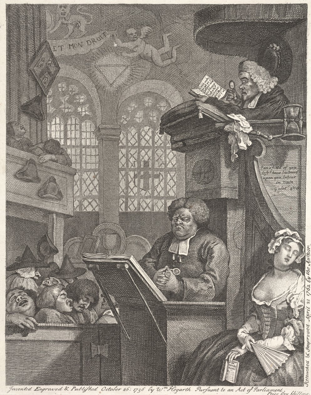 Den sovende menighet av William Hogarth