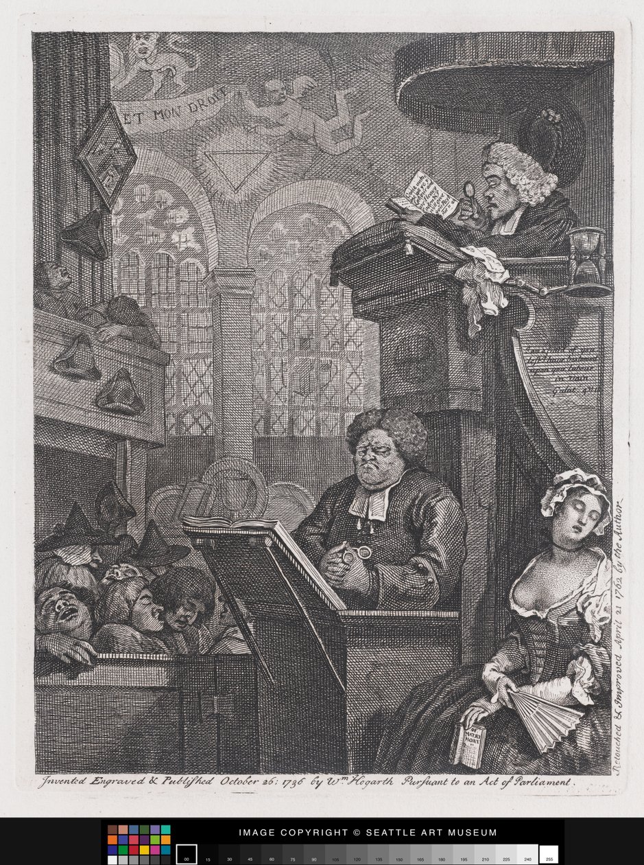 Den sovende menighet av William Hogarth