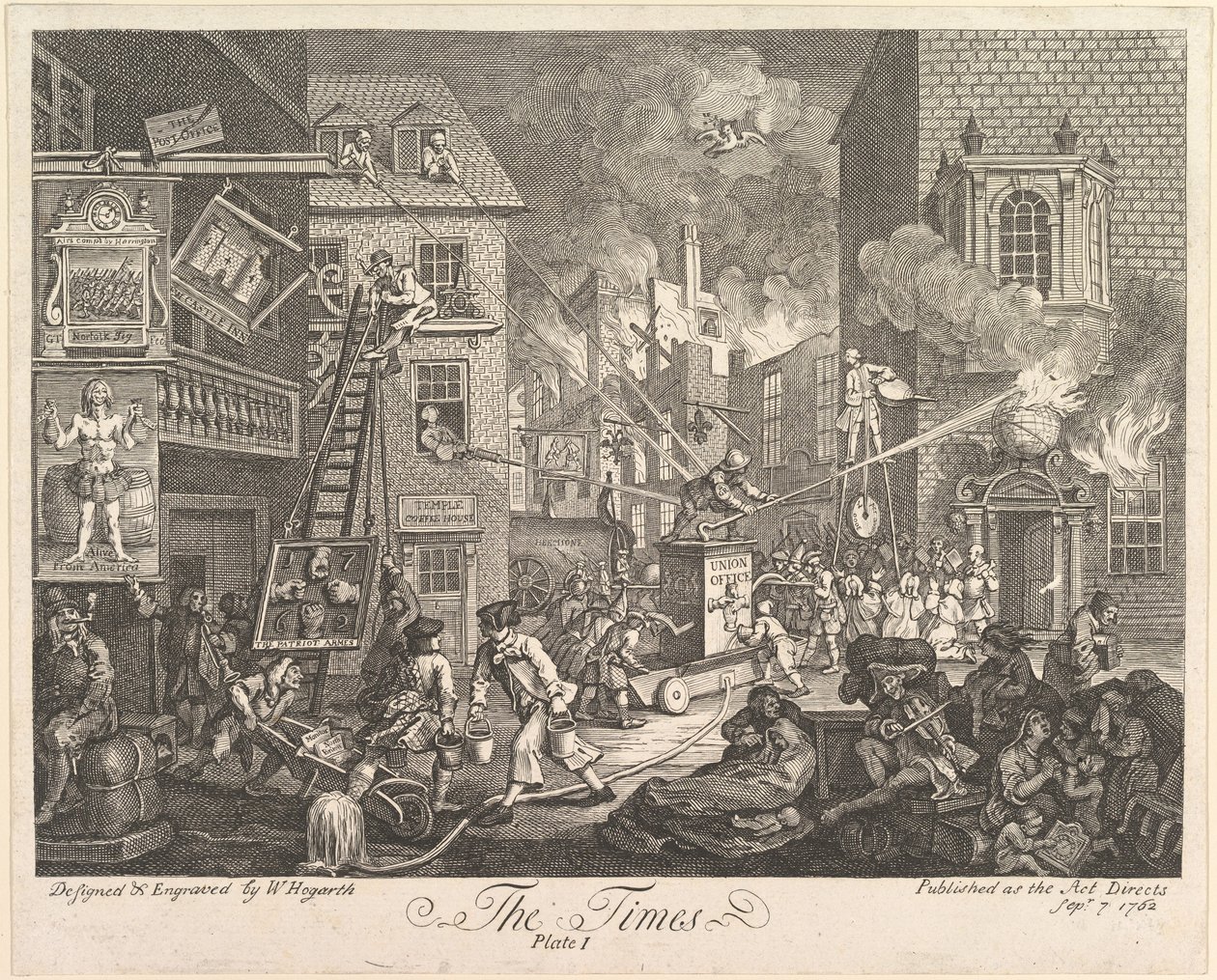 The Times, plate 1, 7. september 1762. av William Hogarth