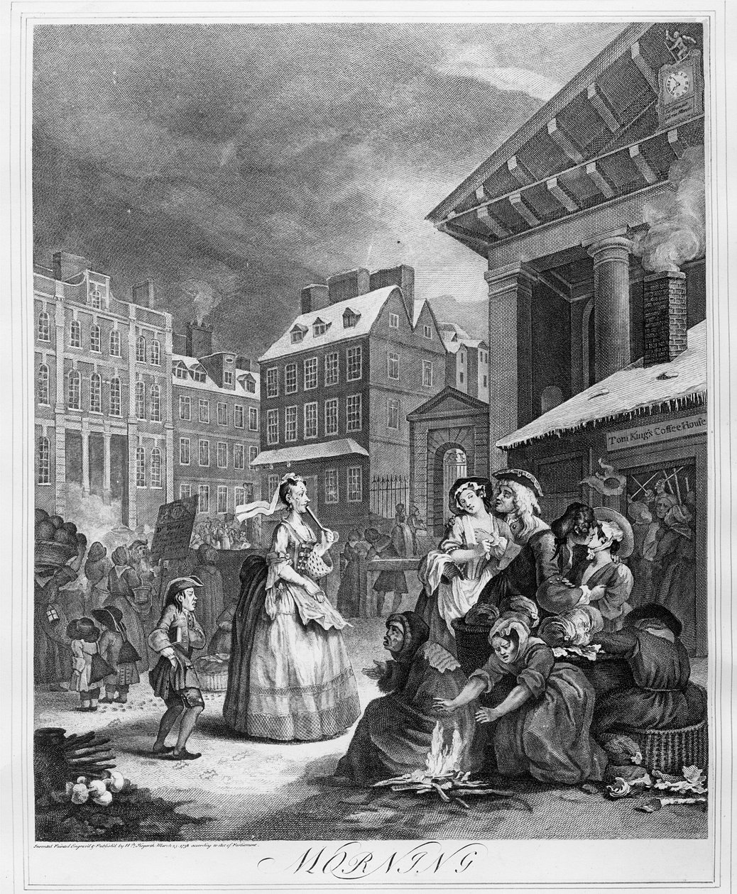 Tider på dagen, morgen av William Hogarth